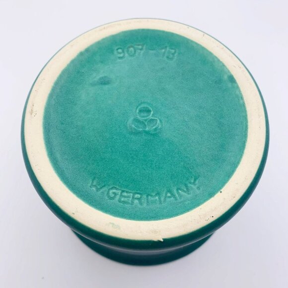 Vintage W. Germany Teal Green Small Planter - Picture 3 of 7